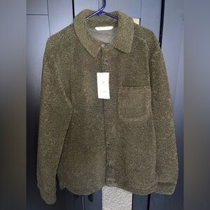 Zara Olive Green Button-Up Jacket